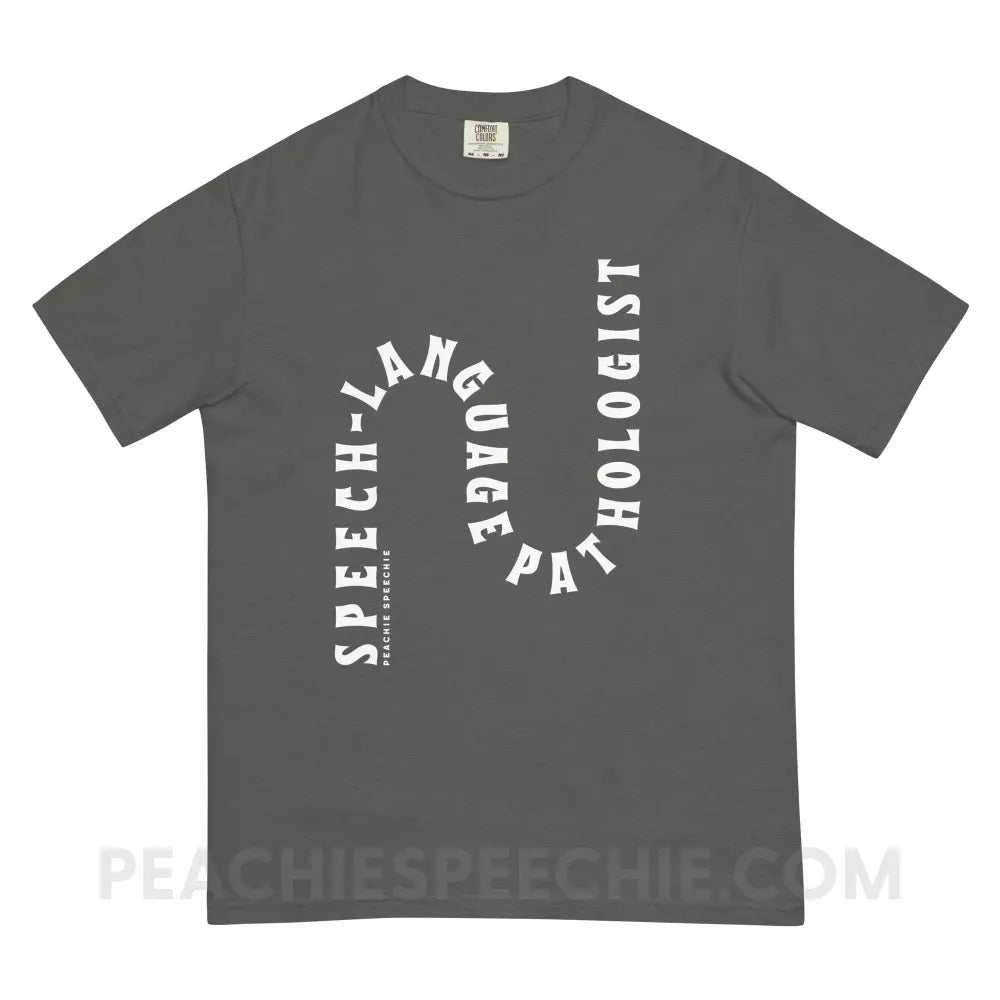 Speech-Language Pathologist Rollercoaster Comfort Colors Tee - Pepper / S - T-Shirt peachiespeechie.com