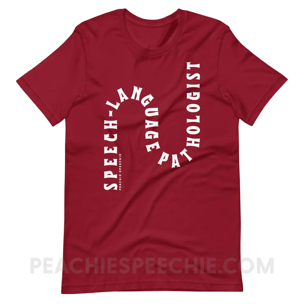 Speech-Language Pathologist Rollercoaster Premium Soft Tee - Cardinal / XS - T-Shirt peachiespeechie.com