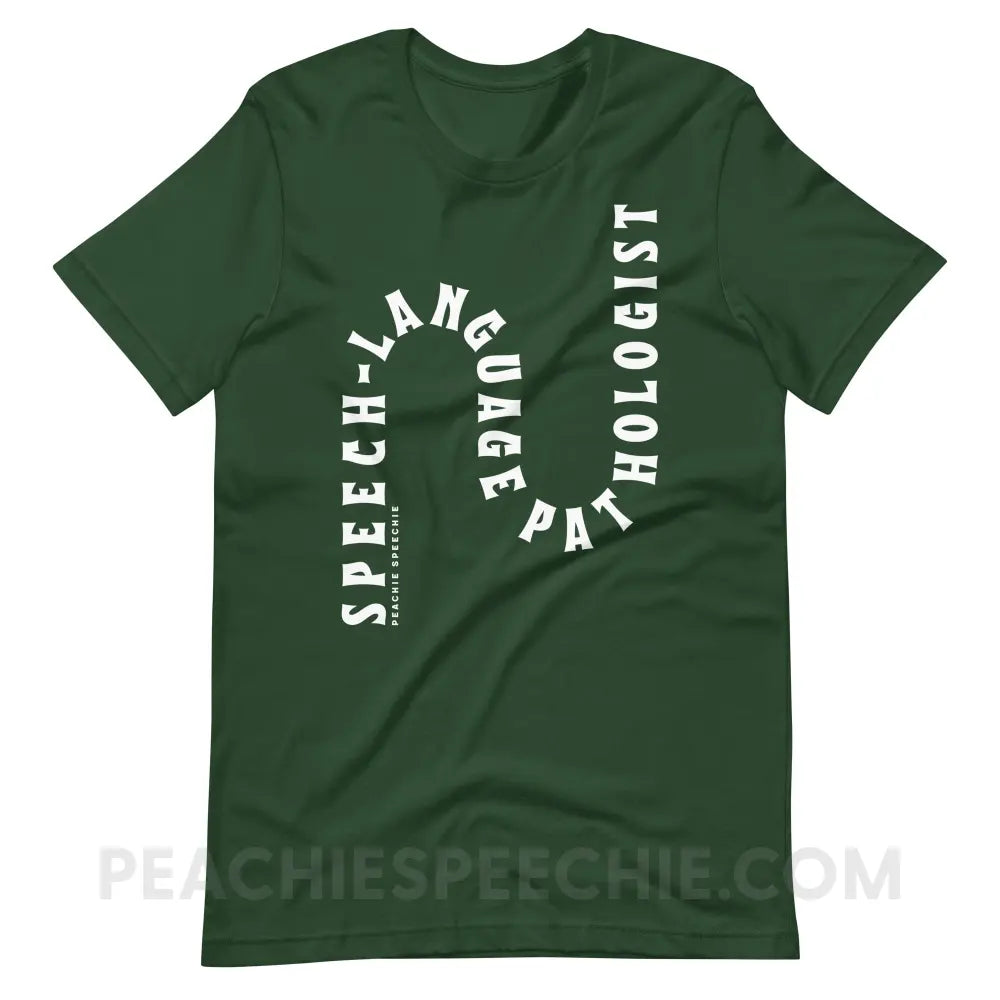 Speech-Language Pathologist Rollercoaster Premium Soft Tee - Forest / S - T-Shirt peachiespeechie.com