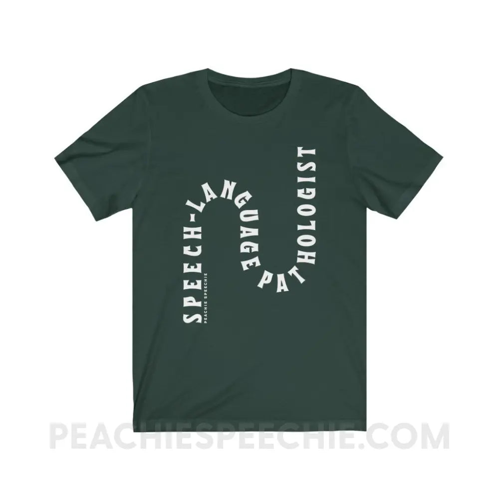 Speech-Language Pathologist Rollercoaster Premium Soft Tee - Forest / XS T-Shirt peachiespeechie.com