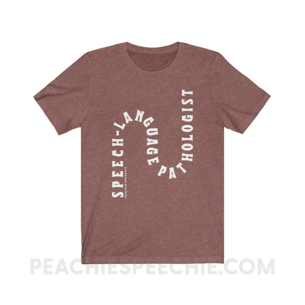 Speech-Language Pathologist Rollercoaster Premium Soft Tee - Heather Clay / XS T-Shirt peachiespeechie.com