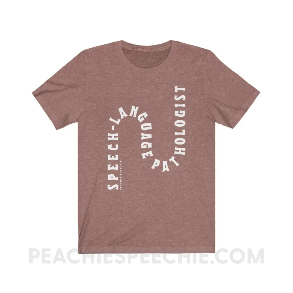 Speech-Language Pathologist Rollercoaster Premium Soft Tee - Heather Mauve / XS T-Shirt peachiespeechie.com