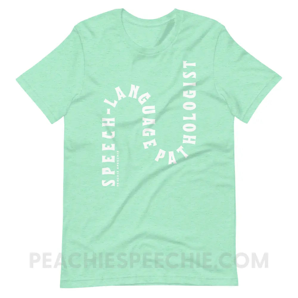 Speech-Language Pathologist Rollercoaster Premium Soft Tee - Heather Mint / S - T-Shirt peachiespeechie.com