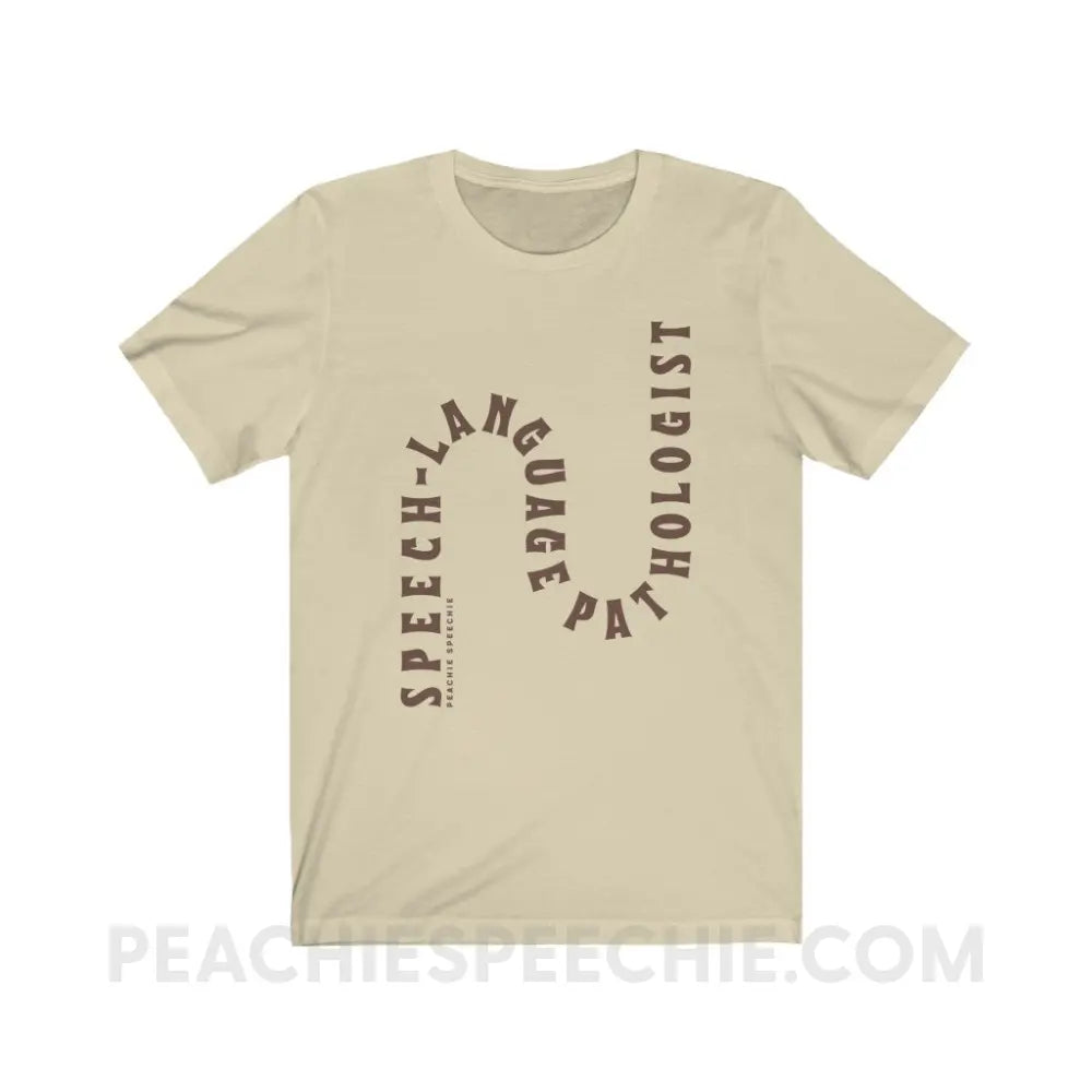 Speech-Language Pathologist Rollercoaster Premium Soft Tee - Natural / XS T-Shirt peachiespeechie.com