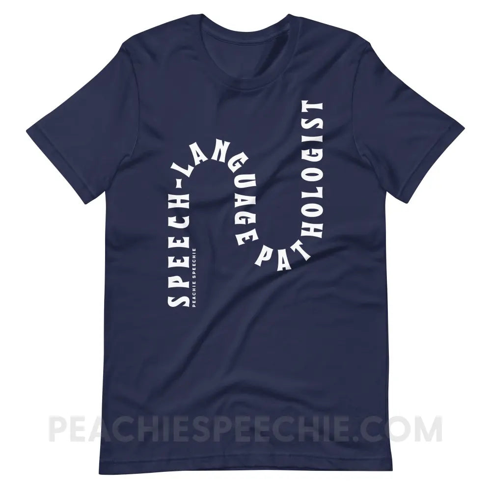 Speech-Language Pathologist Rollercoaster Premium Soft Tee - Navy / XS - T-Shirt peachiespeechie.com