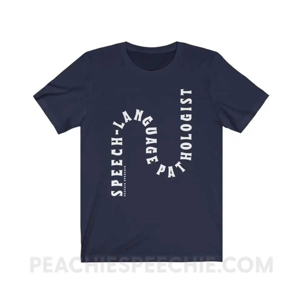 Speech-Language Pathologist Rollercoaster Premium Soft Tee - Navy / XS T-Shirt peachiespeechie.com