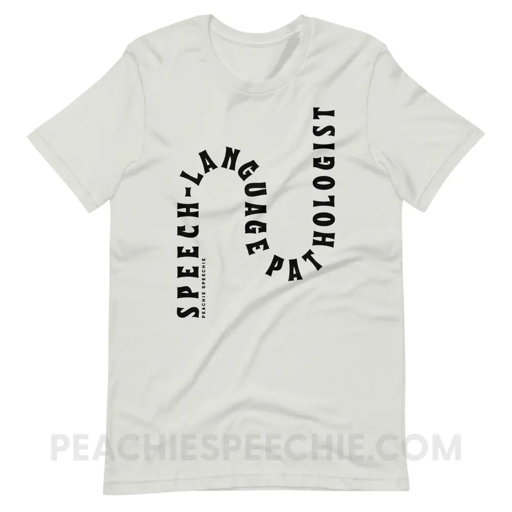 Speech-Language Pathologist Rollercoaster Premium Soft Tee - Silver / S - T-Shirt peachiespeechie.com