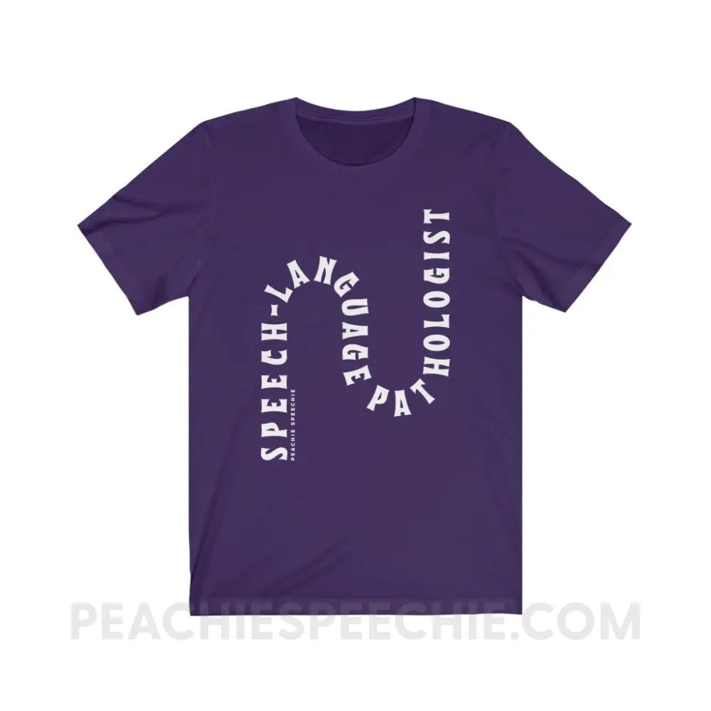 Speech-Language Pathologist Rollercoaster Premium Soft Tee - Team Purple / XS T-Shirt peachiespeechie.com