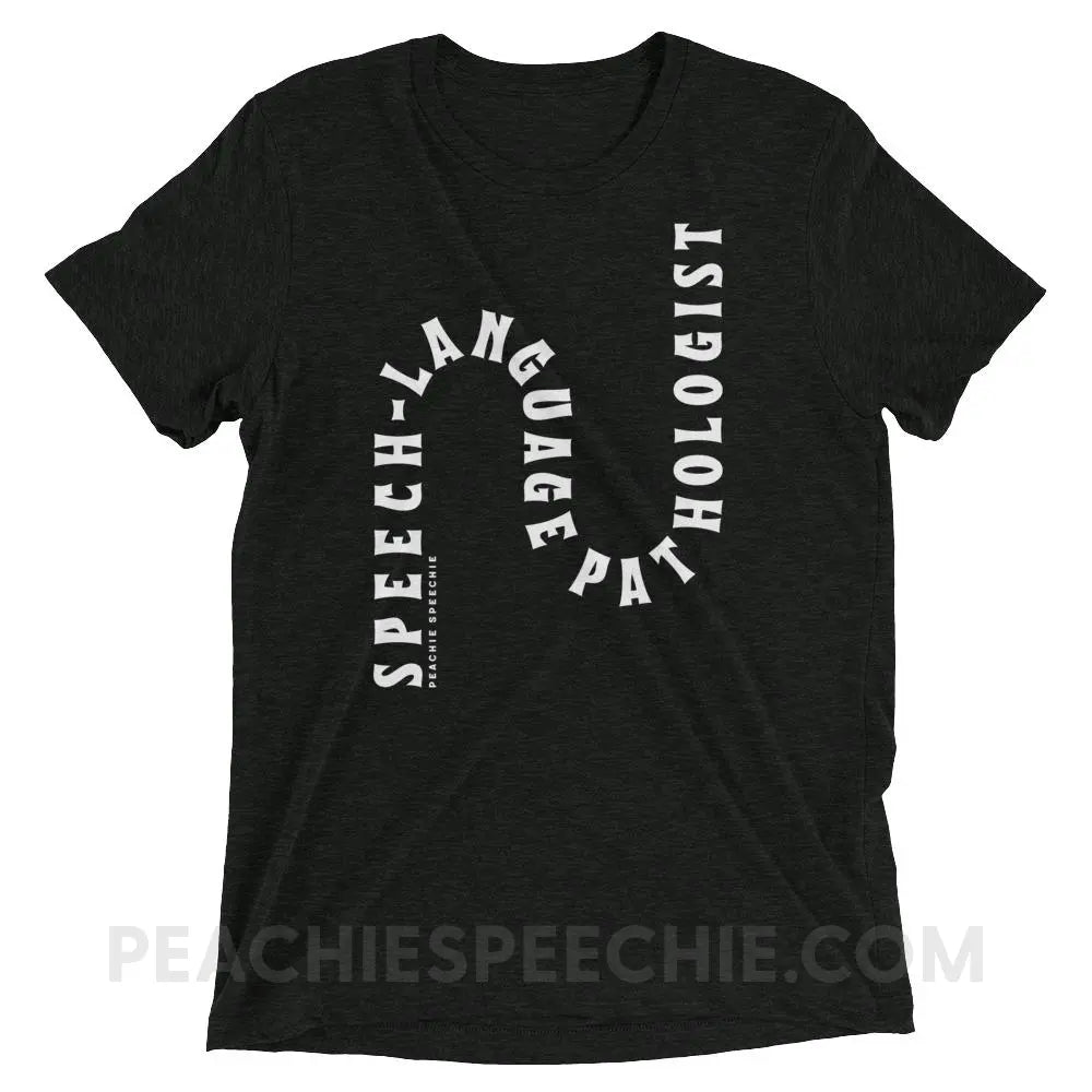 Speech-Language Pathologist Rollercoaster Tri-Blend Tee - Charcoal-Black Triblend / XS - peachiespeechie.com