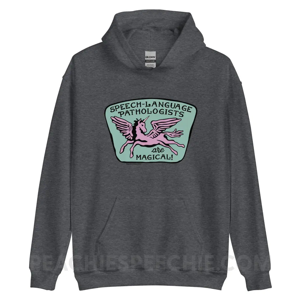 Speech-Language Pathologists Are Magical Classic Hoodie - Dark Heather / S - peachiespeechie.com