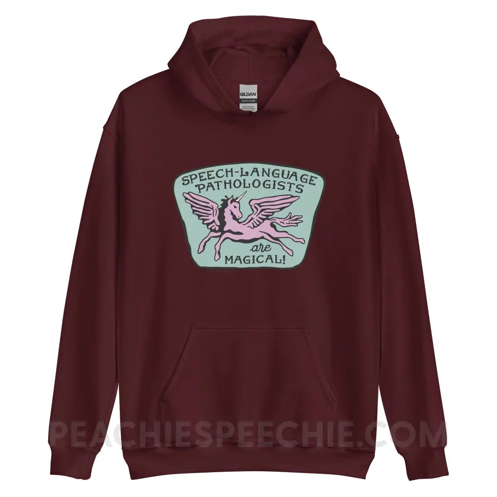 Speech-Language Pathologists Are Magical Classic Hoodie - Maroon / S - peachiespeechie.com