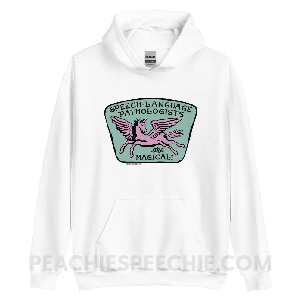 Speech-Language Pathologists Are Magical Classic Hoodie - White / S - peachiespeechie.com