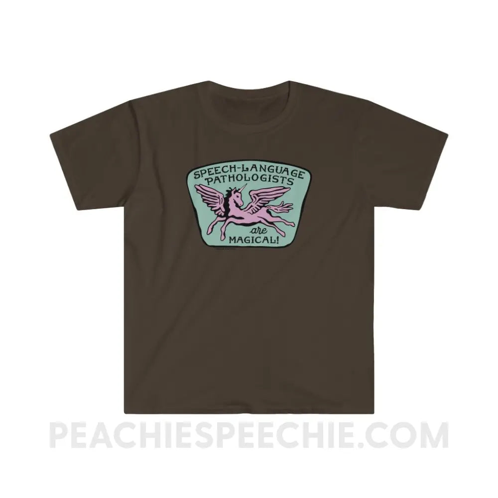 Speech-Language Pathologists Are Magical Classic Tee - Dark Chocolate / S T-Shirt peachiespeechie.com