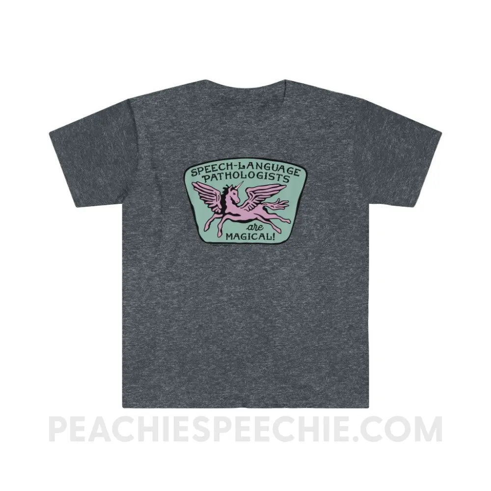 Speech-Language Pathologists Are Magical Classic Tee - Heather Navy / S T-Shirt peachiespeechie.com