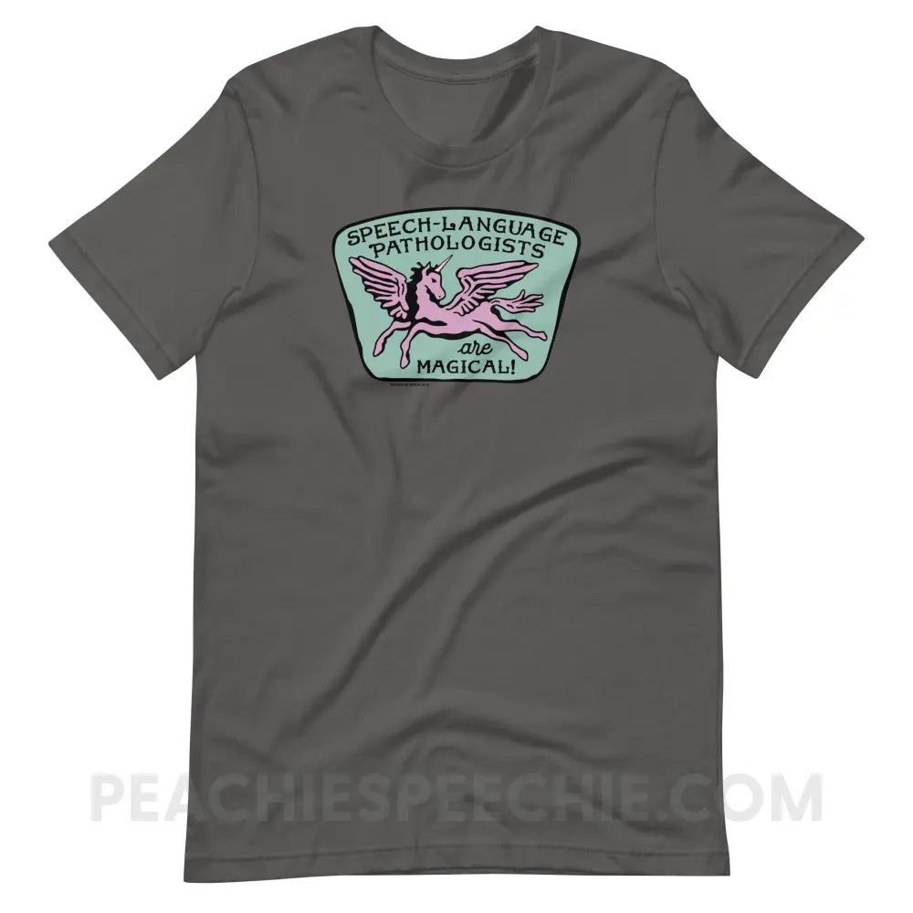 Speech-Language Pathologists Are Magical Premium Soft Tee - Asphalt / S - T-Shirt peachiespeechie.com