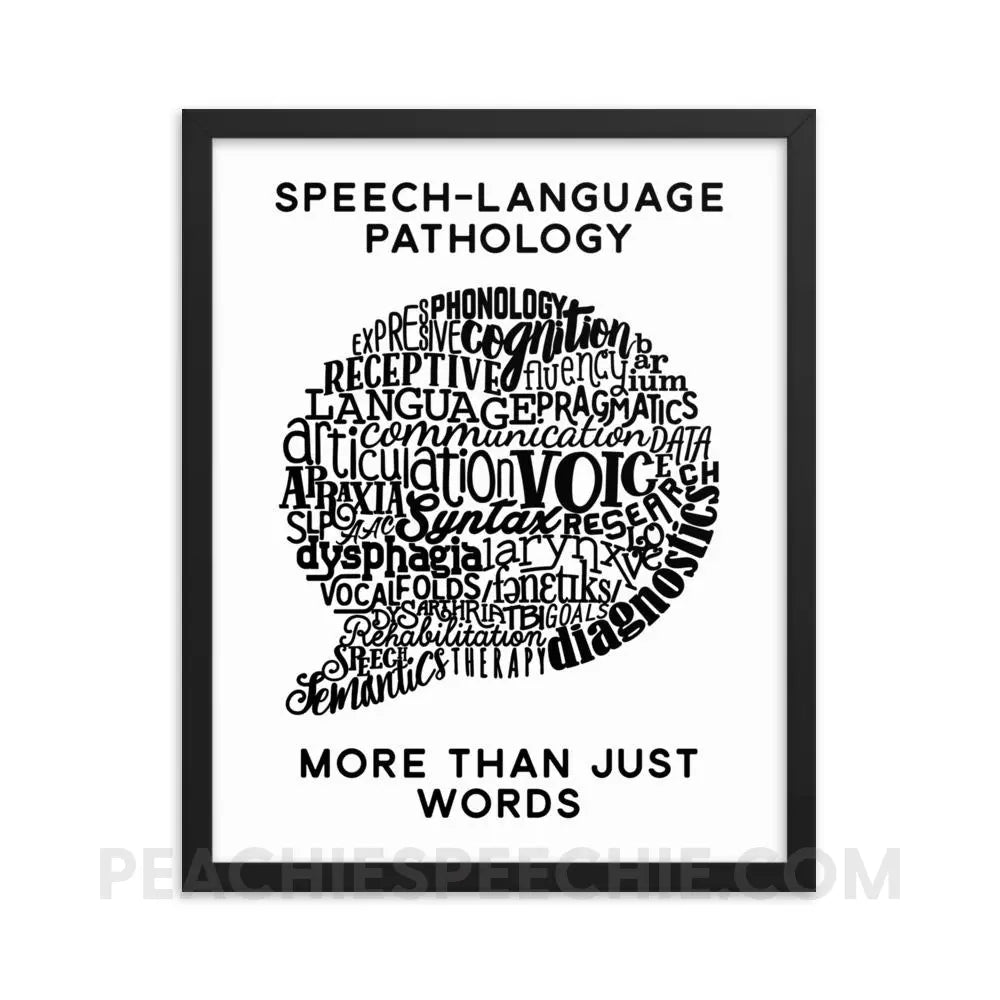 Speech-Language Pathology | More Than Words Framed Poster - 16×20 - Posters | peachiespeechie.com