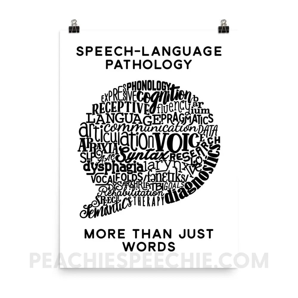 Speech-Language Pathology | More Than Words Poster - 18×24 Posters peachiespeechie.com