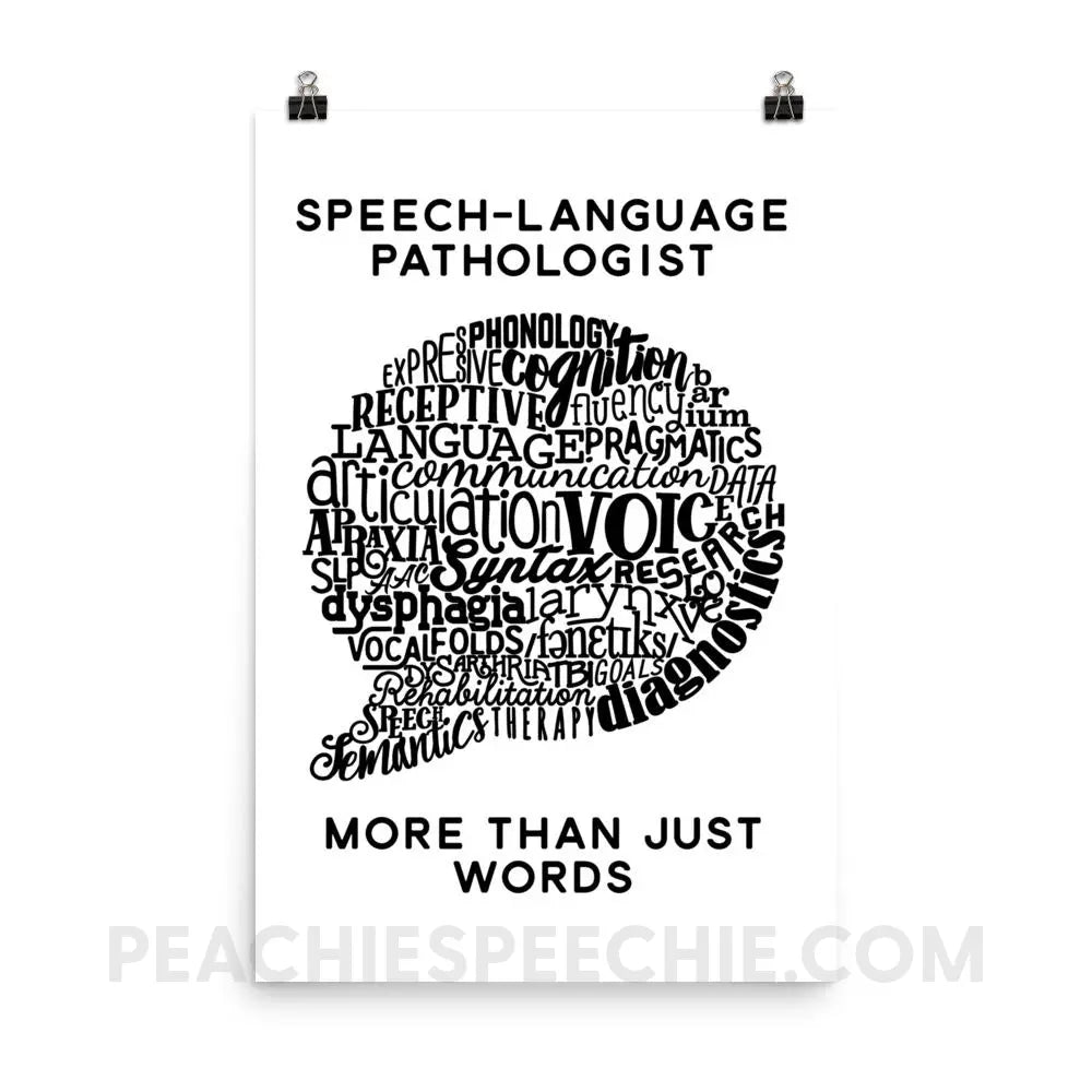 Speech-Language Pathology | More Than Words Poster - 24×36 Posters peachiespeechie.com