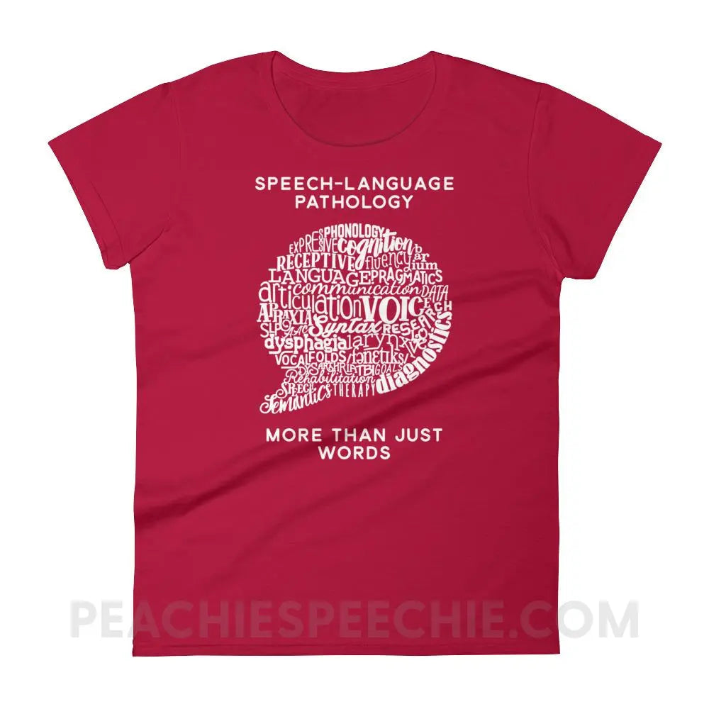 Speech-Language Pathology | More Than Words Women’s Trendy Tee - Red / S T-Shirts & Tops peachiespeechie.com