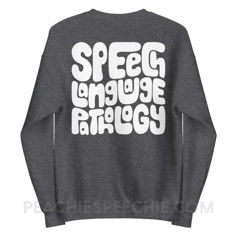 Speech Language Pathology Smush Classic Sweatshirt - Dark Heather / S - peachiespeechie.com