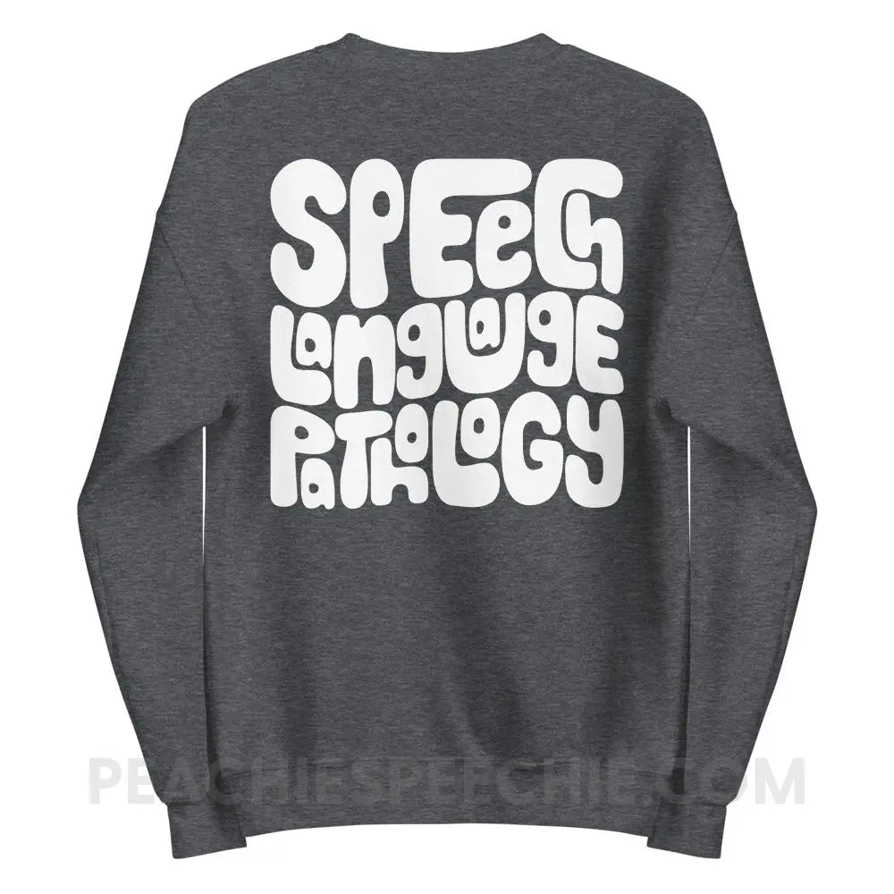 Speech Language Pathology Smush Classic Sweatshirt - Dark Heather / S - peachiespeechie.com