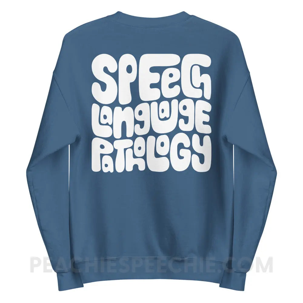 Speech Language Pathology Smush Classic Sweatshirt - Indigo Blue / S - peachiespeechie.com