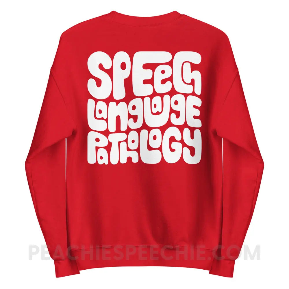 Speech Language Pathology Smush Classic Sweatshirt - Red / S - peachiespeechie.com