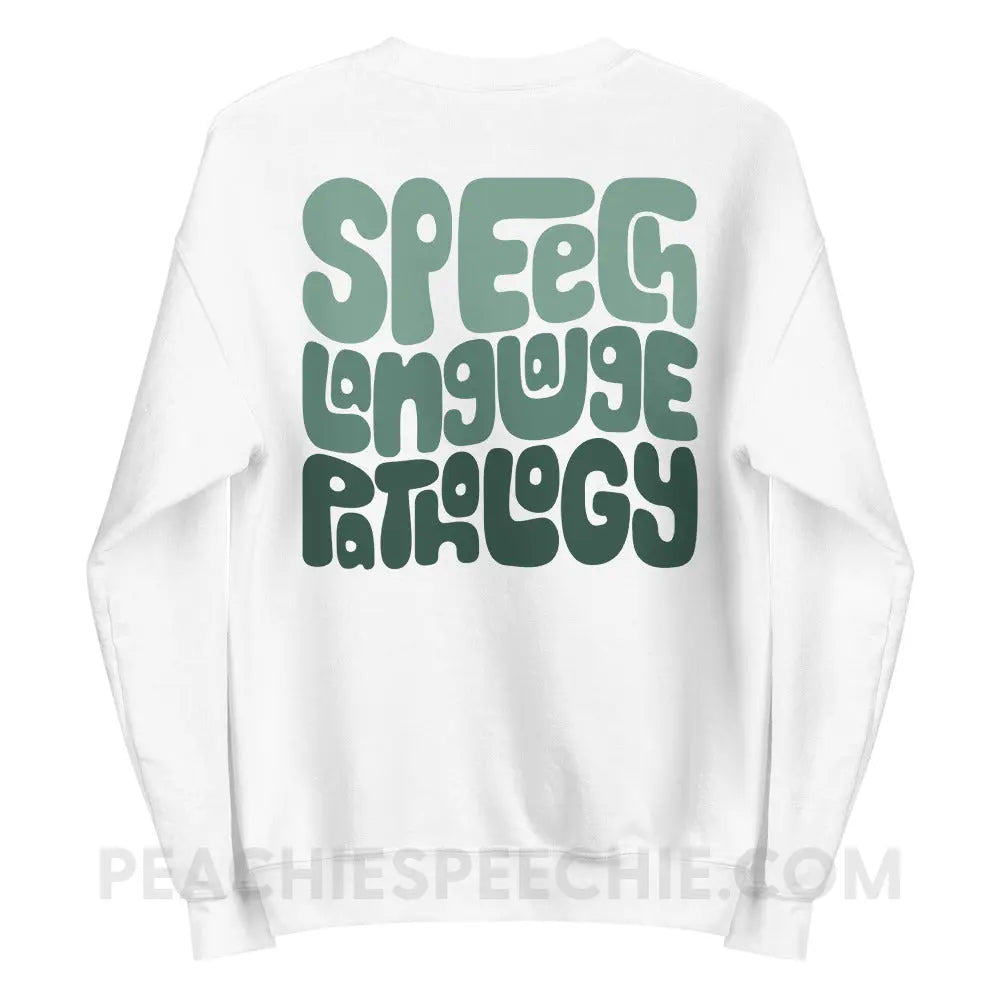 Speech Language Pathology Smush Classic Sweatshirt - White / S - peachiespeechie.com