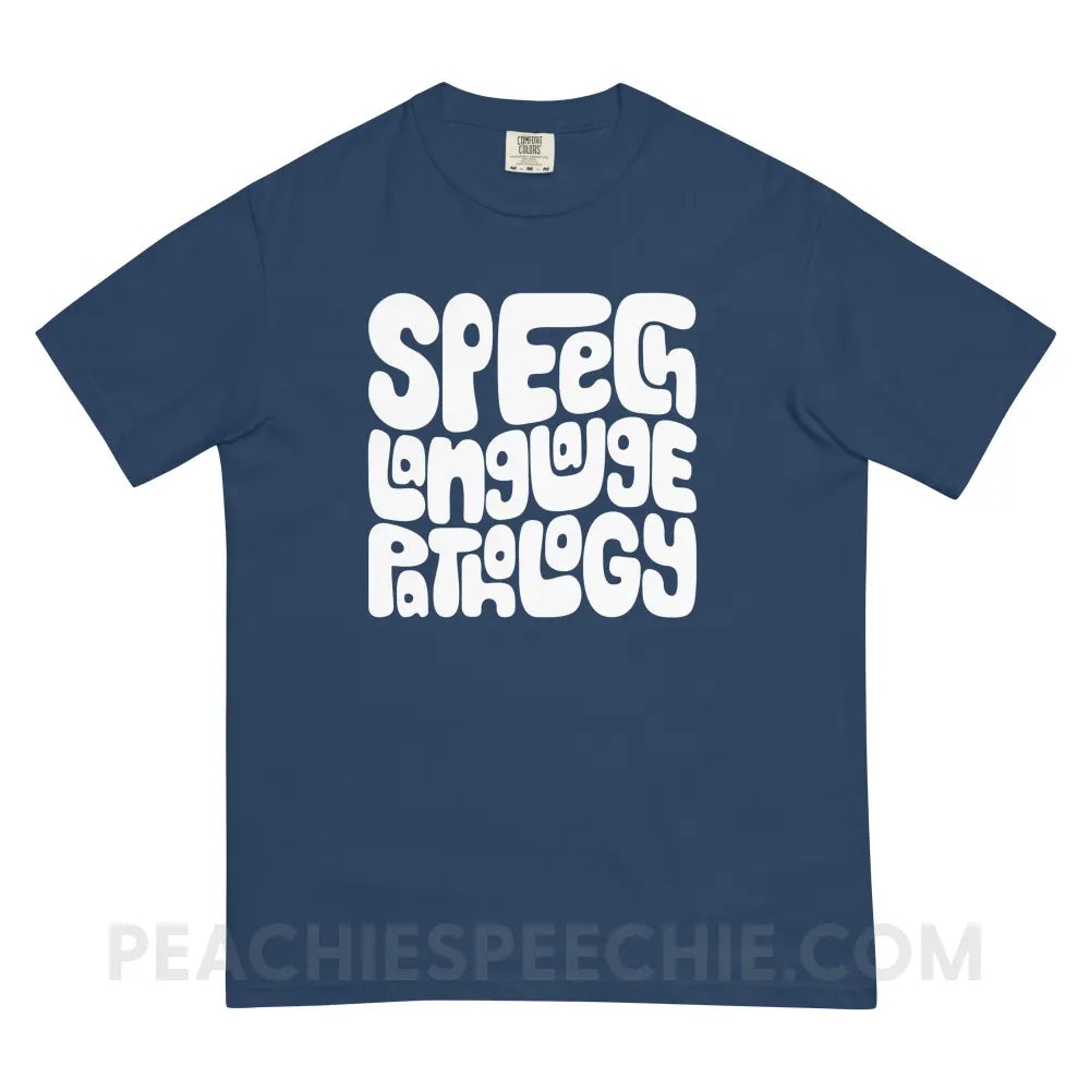 Speech Language Pathology Smush Comfort Colors Tee - True Navy / S - T-Shirt peachiespeechie.com