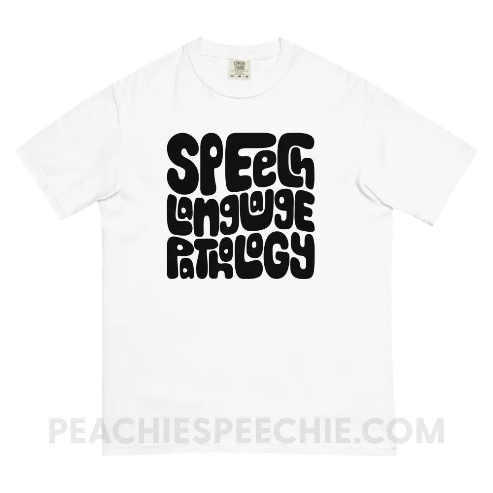 Speech Language Pathology Smush Comfort Colors Tee - White / S - T-Shirt peachiespeechie.com