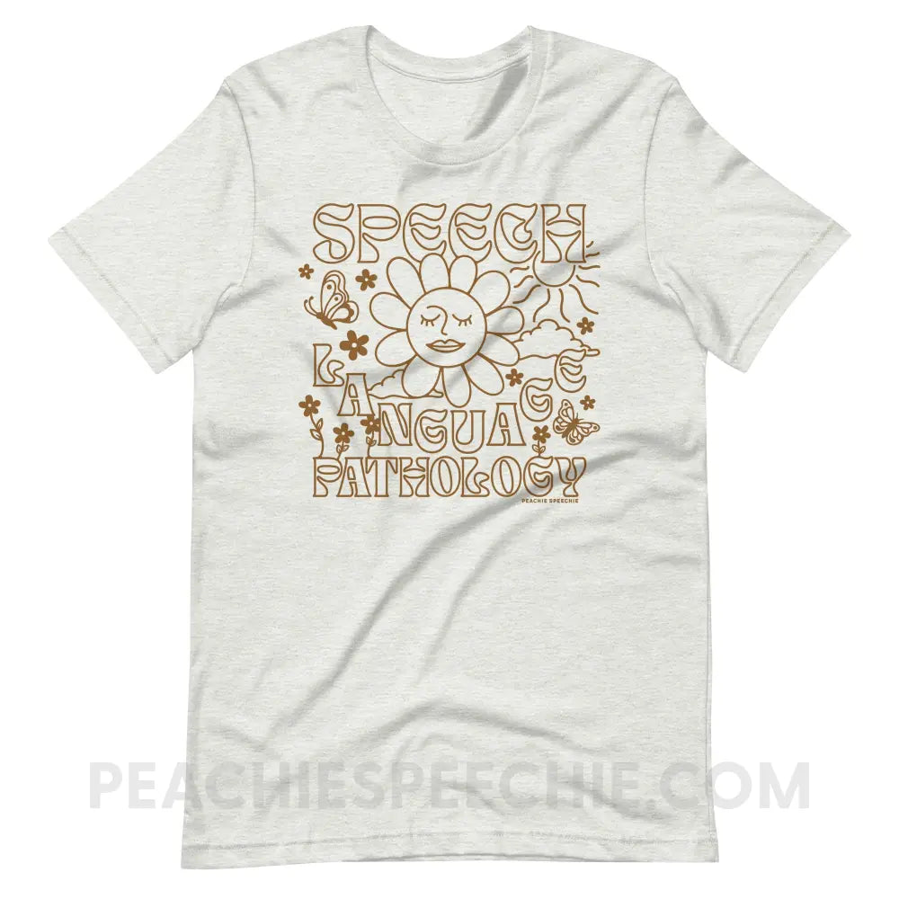 Speech Language Pathology Summer Premium Soft Tee - Ash / S - peachiespeechie.com