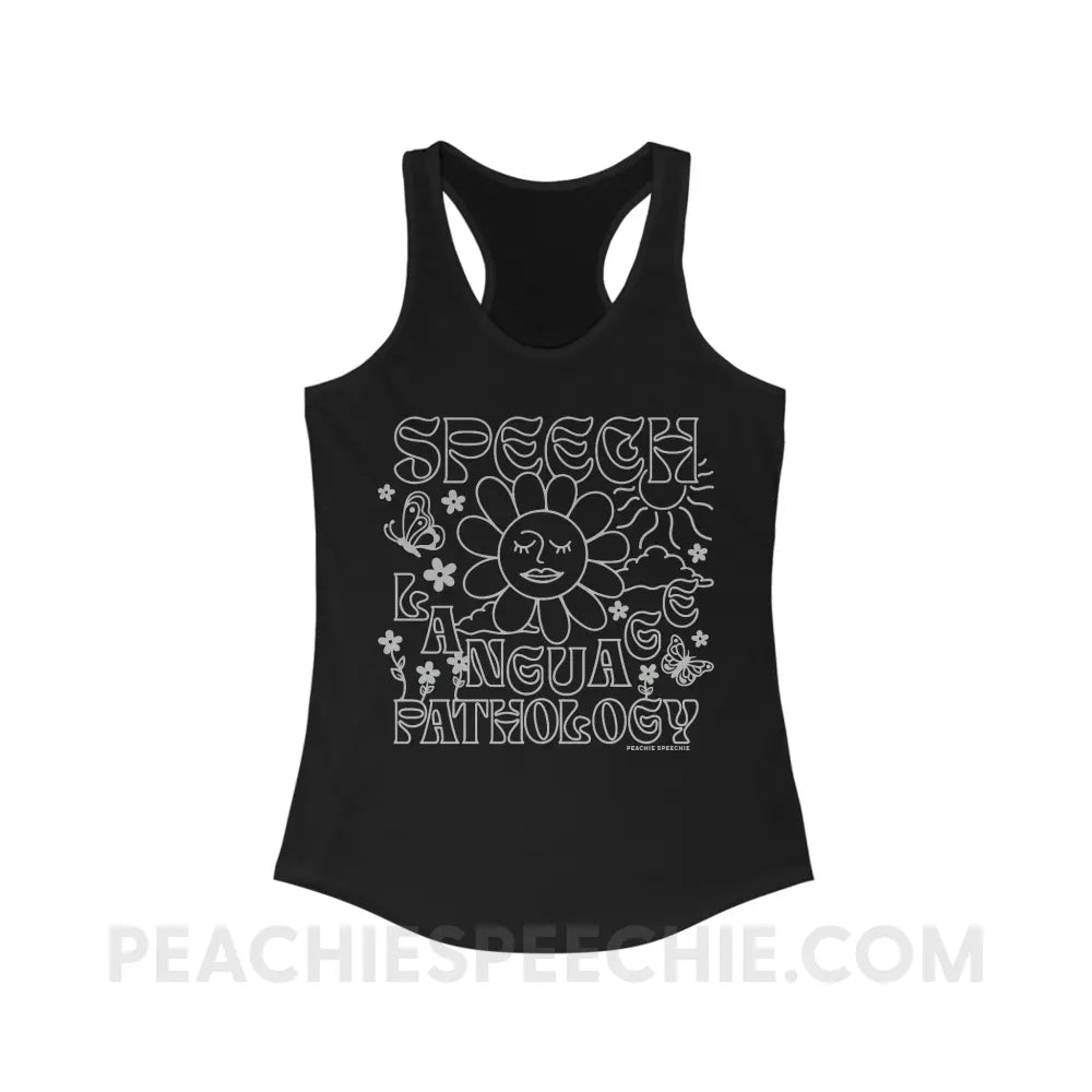 Speech Language Pathology Summer Superfly Racerback - XS / Solid Black - Tank Top peachiespeechie.com