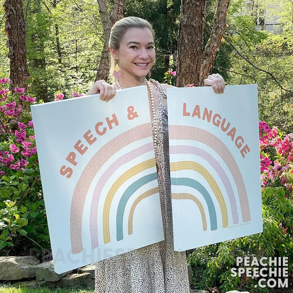 Speech & Language Rainbow Canvas (#2 of 2) - peachiespeechie.com