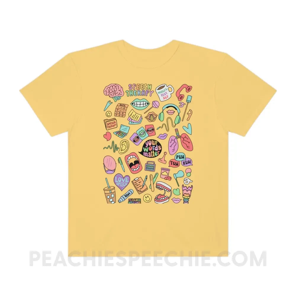 Speech Life Stuff Comfort Colors Tee - Citrus / S T - Shirt peachiespeechie.com