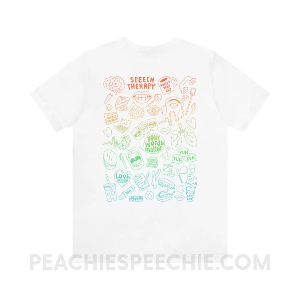 Speech Life Stuff - Special Edition Premium Soft Tee - White / XS - T-Shirt - peachiespeechie.com