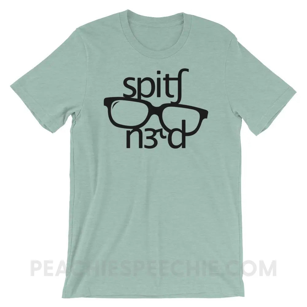 Speech Nerd in IPA Premium Soft Tee - Heather Prism Dusty Blue / XS T-Shirts & Tops peachiespeechie.com