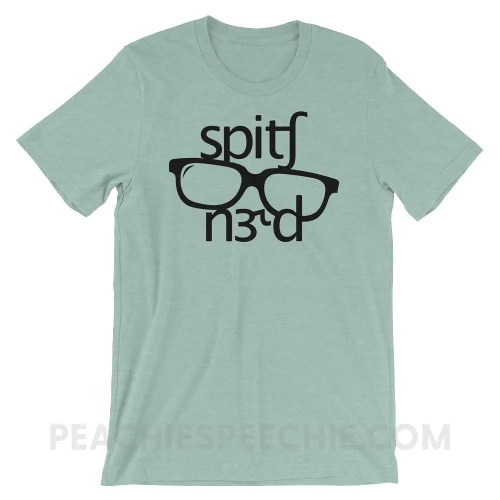 Speech Nerd in IPA Premium Soft Tee - Heather Prism Dusty Blue / XS - T-Shirts & Tops peachiespeechie.com