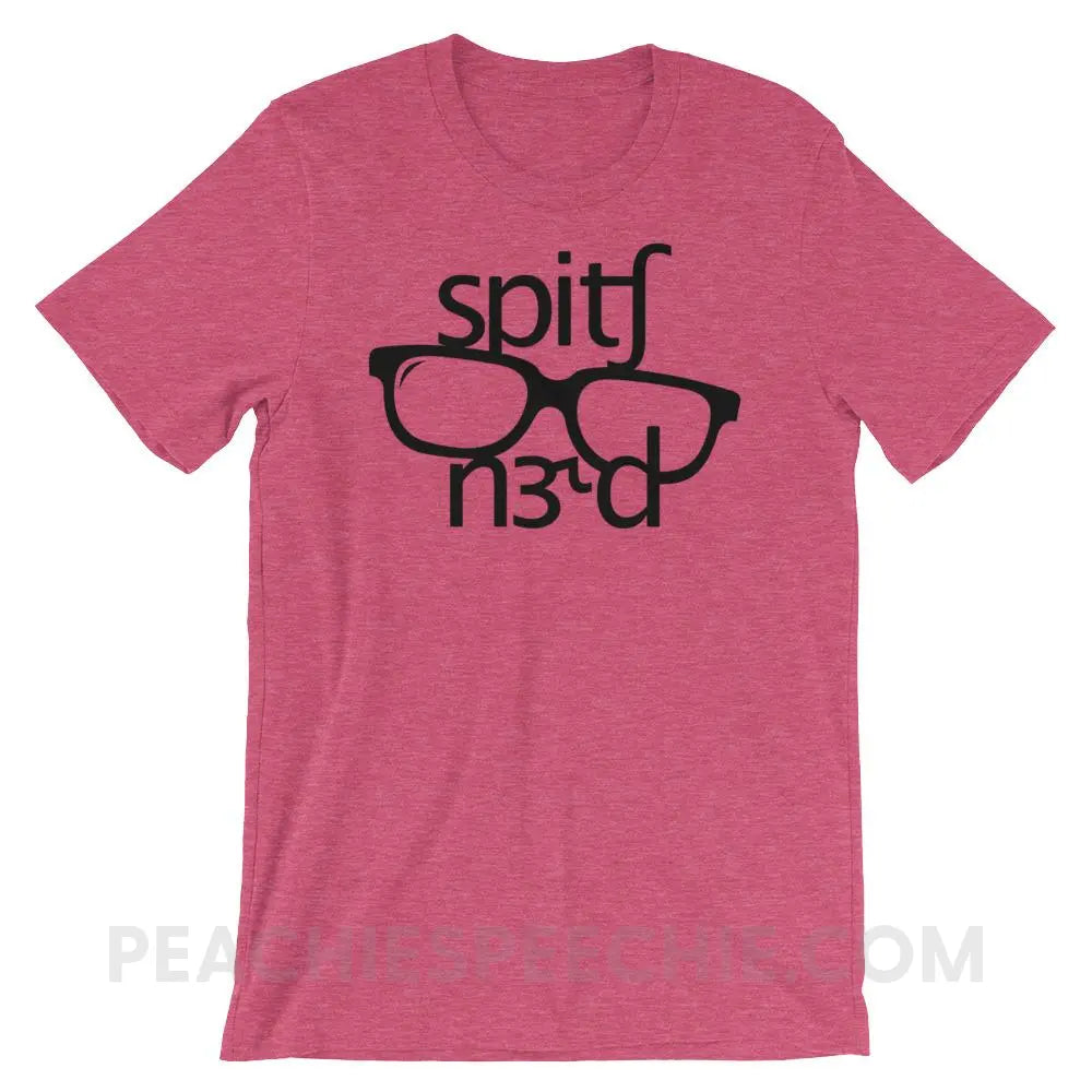 Speech Nerd in IPA Premium Soft Tee - Heather Raspberry / S - T-Shirts & Tops peachiespeechie.com