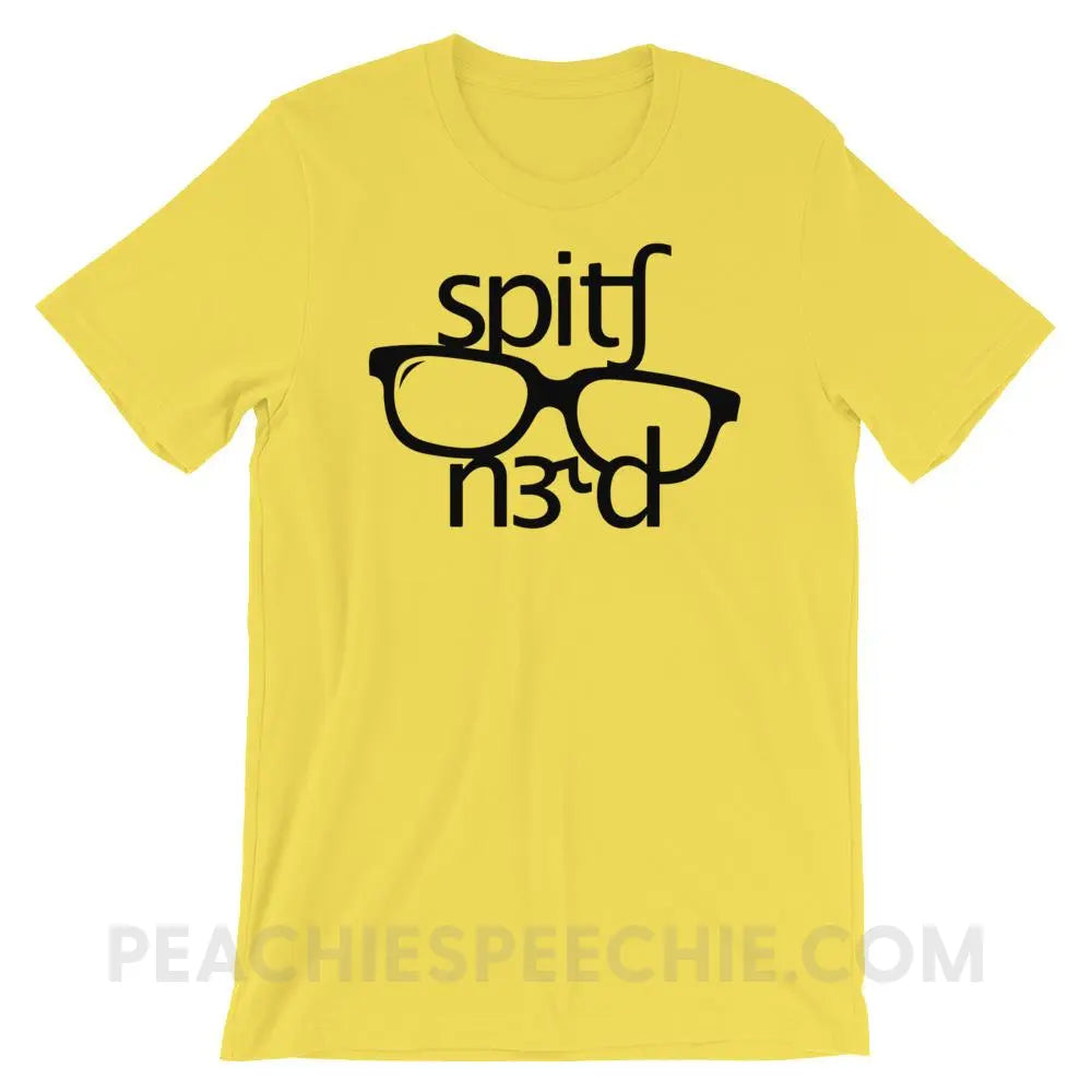 Speech Nerd in IPA Premium Soft Tee - Yellow / S - T-Shirts & Tops peachiespeechie.com