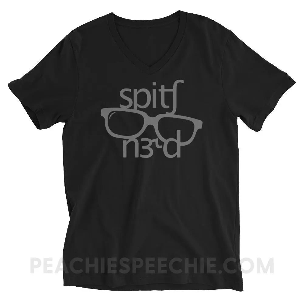 Speech Nerd in IPA Soft V-Neck - Black / S - T-Shirts & Tops peachiespeechie.com