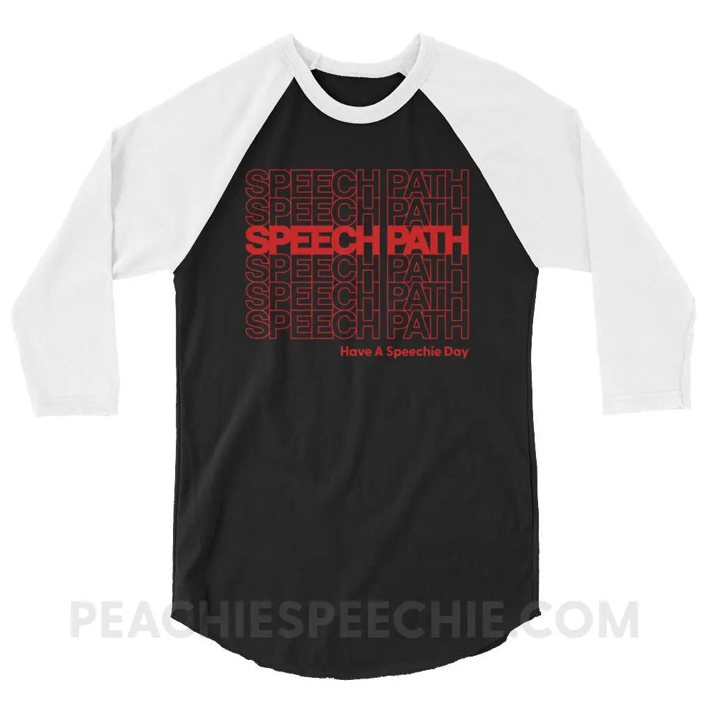 Speech Path Baseball Tee - Black/White / XS T-Shirts & Tops peachiespeechie.com