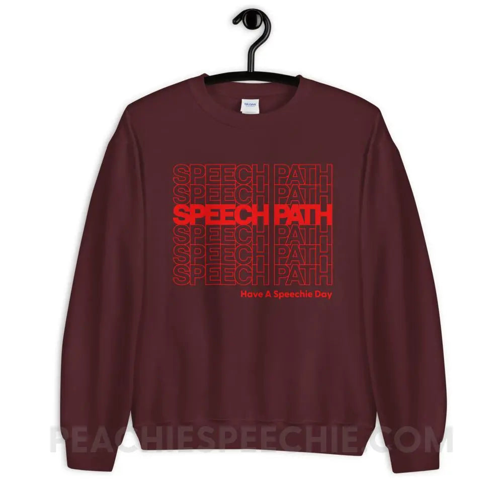 Speech Path Classic Sweatshirt - Maroon / S Hoodies & Sweatshirts peachiespeechie.com