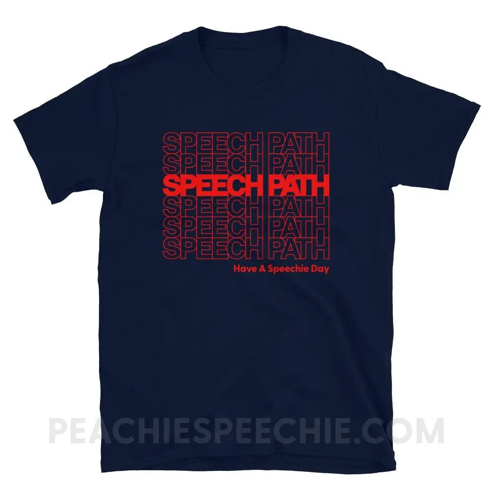 Speech Path Classic Tee - Navy / S T - Shirts & Tops peachiespeechie.com