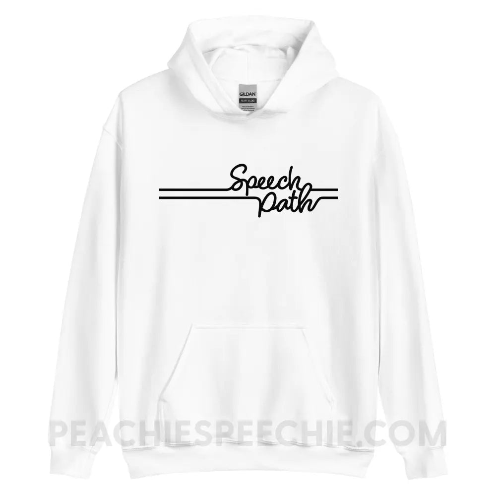 Speech Path Lines Classic Hoodie - White / S - peachiespeechie.com