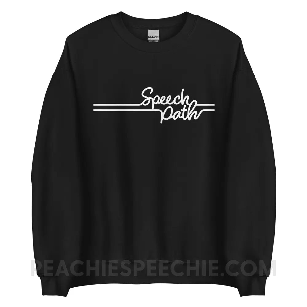 Speech Path Lines Classic Sweatshirt - Black / S - Hoodies & Sweatshirts peachiespeechie.com