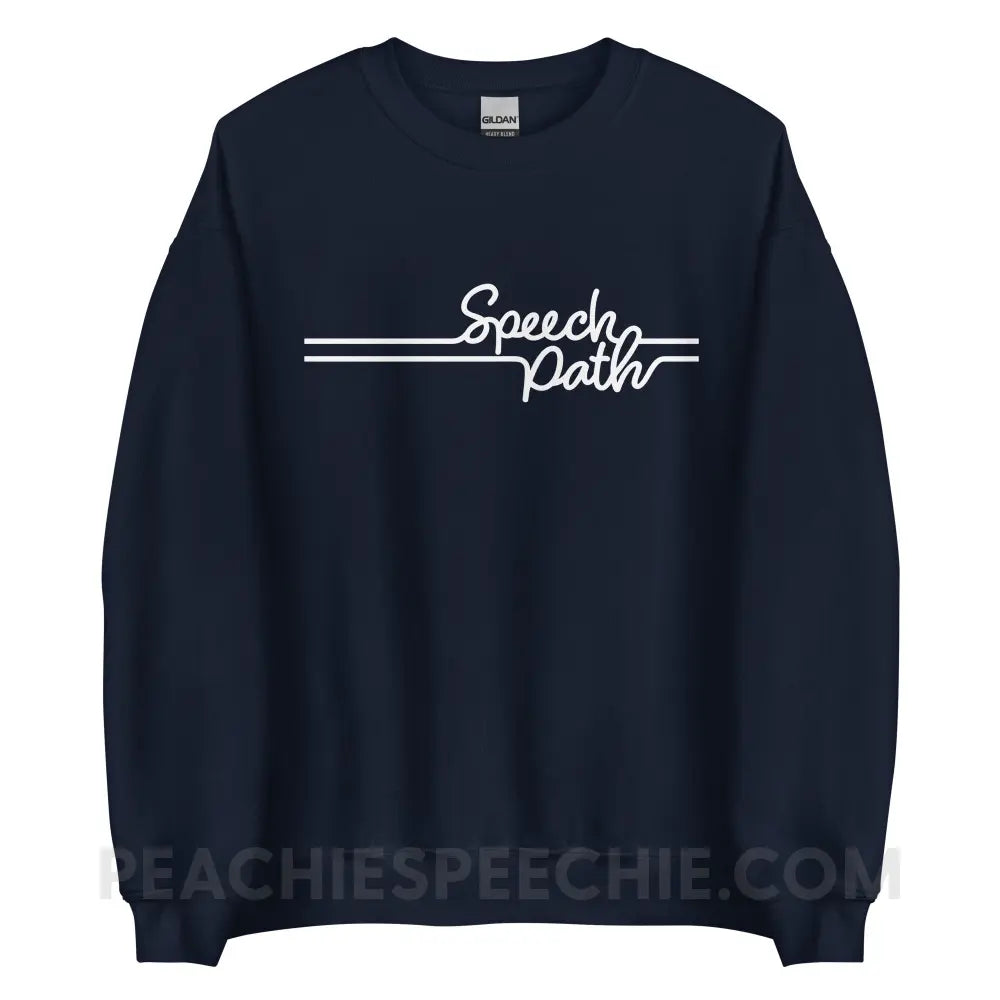 Speech Path Lines Classic Sweatshirt - Navy / S - Hoodies & Sweatshirts peachiespeechie.com