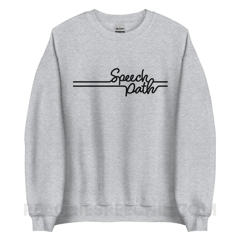 Speech Path Lines Classic Sweatshirt - Sport Grey / S - Hoodies & Sweatshirts peachiespeechie.com