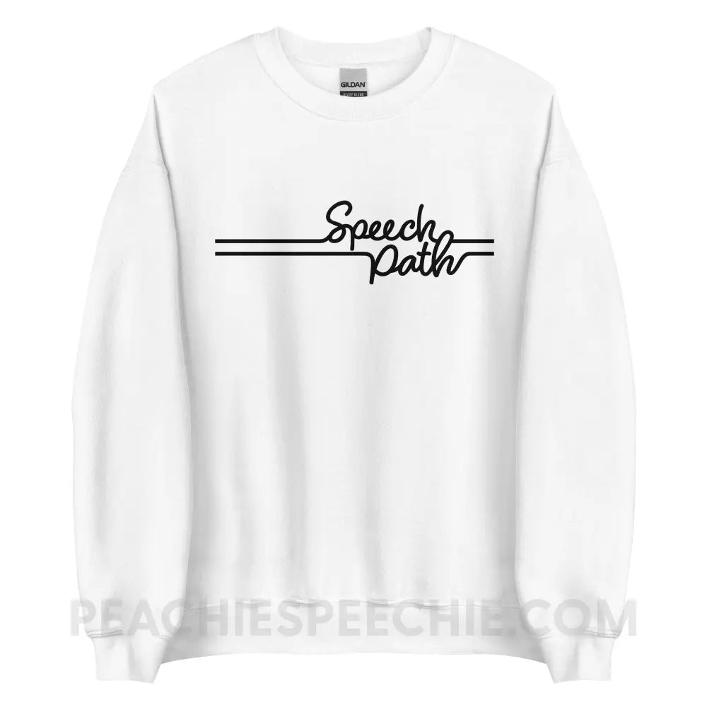 Speech Path Lines Classic Sweatshirt - White / S - Hoodies & Sweatshirts peachiespeechie.com
