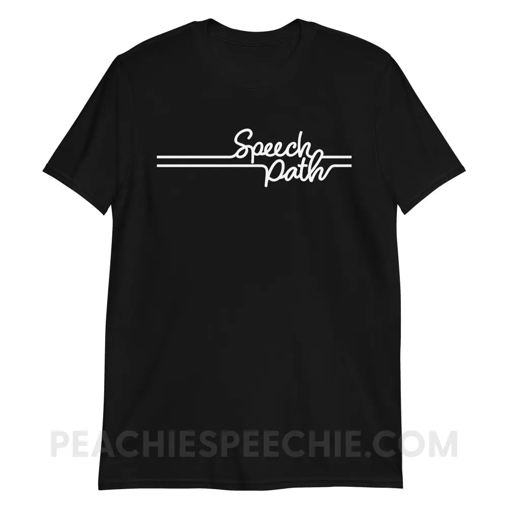 Speech Path Lines Classic Tee - Black / S - T-Shirts & Tops peachiespeechie.com