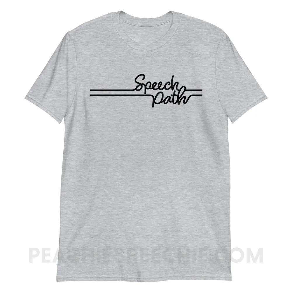 Speech Path Lines Classic Tee - Sport Grey / S - T-Shirts & Tops peachiespeechie.com